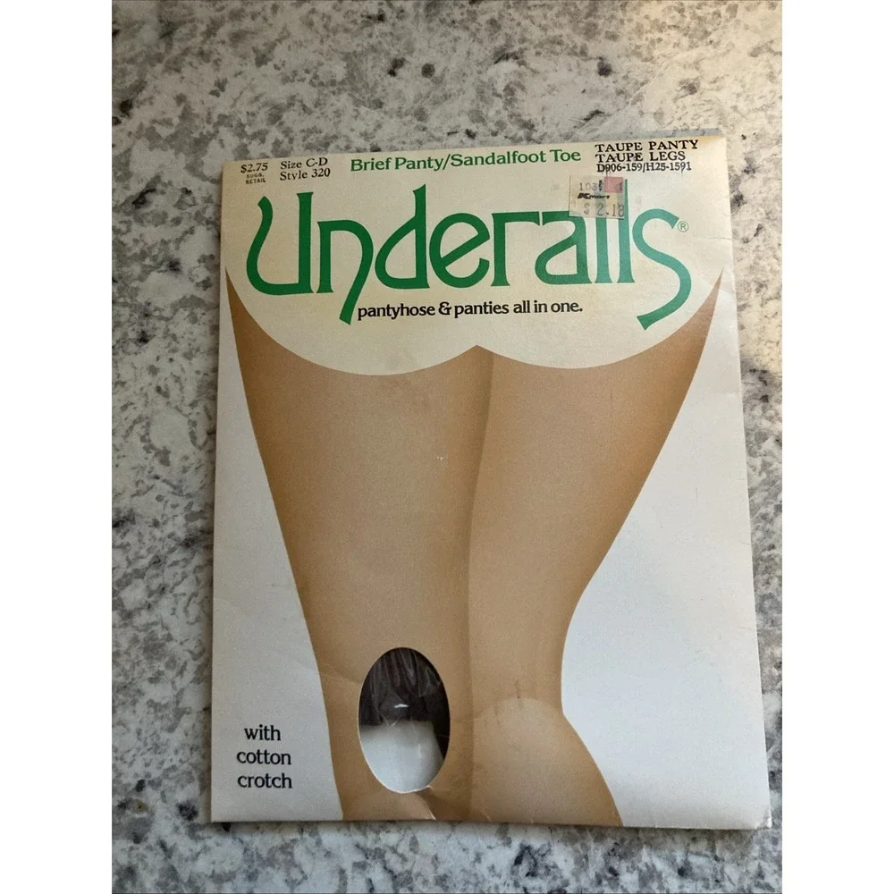 Vintage‎ Underalls Size C-D Style 320 Color Taupe NOS Brief Panty